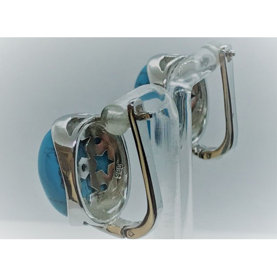 Aros plata 925 con Malaquita